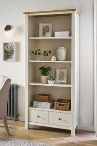 Buy Cream Malvern Oak Effect Bookcase Shelf from the Next UK online shop