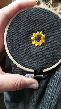 Embroidered sunflower