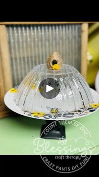 260K views · 3.4K reactions | Diy Bee Hive Cake Plate Cover #beedecor #EasyCrafts #dollartreediy | Blessings Craft Therapy | Blessings Craft Therapy · Original audio