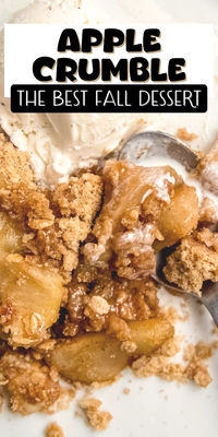 Looking for an easy dessert recipe that's perfect for any occasion? Look no further than this delicious Apple Crumble recipe! Made with sliced apples and a crispy brown sugar oat topping, it's a quick and easy dish that's sure to be a hit with your family and friends. This fall dessert is great for parties, family gatherings, and Thanksgiving.