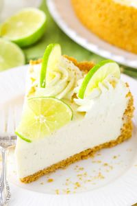 This No Bake Key Lime Cheesecake recipe is full of key lime flavor and so light and creamy! Plus, being a no bake recipe it's a great summer dessert!