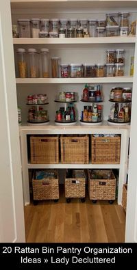 Here's why you should consider using rattan bin pantry organization ideas to help you get started on reorganizing your pantry.