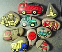 Trucks Tractors & Construction Story Stones