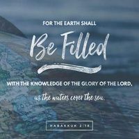 Habakkuk 2:14 “For the earth will be filled
With the knowledge of the glory of the LORD,
As the waters cover the sea. | New American Standard Bible - NASB (NASB2020) | Download The Bible App Now