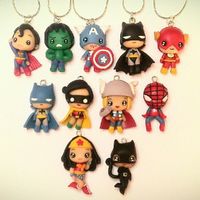 superman hulk captain america batman flash catwoman robin thor wonder woman spiderman polymer clay