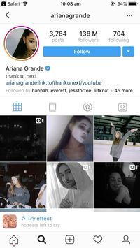 Ariana grande isntagram | 