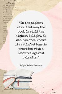 Books are the highest delight 📚❤️ #RalphWaldoEmerson #Books #Reading #BookLovers #BookQuotes