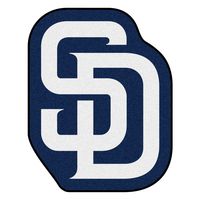 MLB San Diego Padres Mascot Novelty Logo Shaped Area Rug