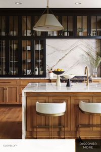 Designers Elizabeth Van Maanen and Emily Contrucci craft elegant, timeless spaces by combining Cambria’s quartz surfaces with luxurious textures and sophisticated color palettes. Their design style offers a perfect balance of comfort and refinement, creating warm and inviting spaces like this kitchen. Click the image to read more about this space in our 27th Cambria Style issue. Designer: Little Black Dresser Photographer: Matthew Anderson