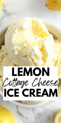 A bright, fresh, and zesty lemon cottage cheese ice cream that's easy to make, high in protein, and a great choice if you love trying healthy desserts! Click to get the step-by-step recipe and save this Pin for later.