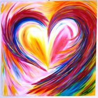 Trudy's Emporium: Beautiful new colourful heart painting I have on my online store! One off so log on to www.trudysemporium.com.au and have a look!