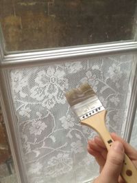 Add Lace to your windows with cornstarch. | A 1 Nice Blog