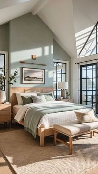 Searching for modern sage green bedroom ideas? It's no secret that sage green bedroom spaces are trending in 2024, and these cozy bedroom spaces are a MUST-SEE when it comes to bedroom design and bedroom style. (SAVE to your bedroom inspo board for when you're ready to plan your bedroom refresh or makeover!)