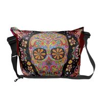 Colorful Sugar Skull Art Messenger Bag. http://tammyk289.Le-Vel.com/experience I want one of these!