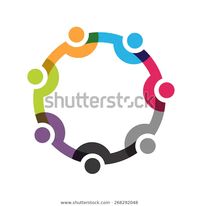 Social Network Logo Group 7 People Stock Vector (Royalty Free) 268292048