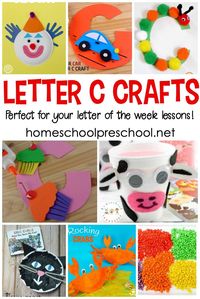 You’re not going to want to miss this amazing collection of crafts to teach Letter C! They’re perfect for your upcoming Letter of the Week activities!  #letteroftheweek #letteroftheweekcrafts #preschool