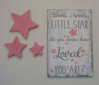 Wood Nursery Sign Twinkle Twinkle Little Star Do You Know How Loved You Are Girls Nursery Shabby Chic Nursery Vintage Nursery Baby Gift #Promotion� #PaidAd #ad #affiliatelink