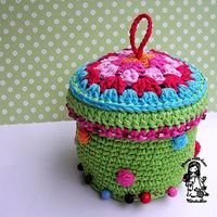 Colorful basket / container digital crochet pattern por VendulkaM