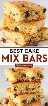 Sometimes you don’t have the time to whip up a homemade cake or a batch of cookies from scratch, but you want to make a treat that will impress. That’s where these easy cake mix bars come in!