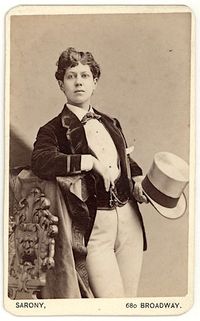 Miss Ella Wesner, well-known British drag king of the Victorian musical hall stages.