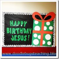 Happy Birthday Jesus Classroom Bulletin Board #Religious #Sunday School