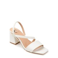 Become the center of attention with the Women's Journee Collection Lirryc Block Heel Dress Sandal. Vegan leather upper in a block heel sandal style with an open toe. S shaped slingback strap. Smooth lining with a cushioned insole. Durable man-made outsole..