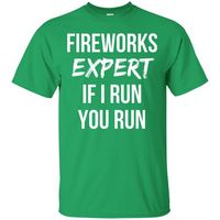 Funny Joke Shirt 4th of July Fireworks T-Shirt for Adults