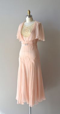 1920s Doucement silk chiffon dress