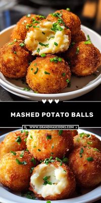 Turn leftover mashed potatoes into a delicious treat with these easy mashed potato balls. Crispy, cheesy, and loaded with flavor!