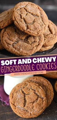 These Gingerdoodle Cookies are a cross between a chewy gingerbread cookie and a classic snickerdoodle to create a new Christmas cookie that will be an instant favorite!