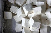 Homemade marshmallows with egg whites that can be used for smores