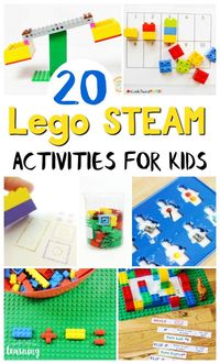 Make teaching math, science, and technology fun with this list of Lego STEAM activities for kids! These easy Lego STEM activities are great for learning! #lookwelearn #stem #steam #lego #stemactivities #stemeducation #kidsactivities