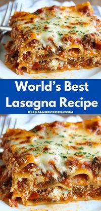 Want to impress with lasagna? The World’s Best Lasagna Recipe is a guaranteed success! With its perfectly baked layers and rich ricotta, it’s one of the finest lasagnas recipe choices for dinner.