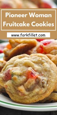 Try Pioneer Woman Fruitcake Cookies Recipe! If you like colourful cookies with nuts and cherries, these might become your favourite.