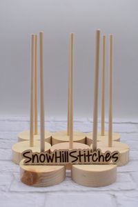 "🍒NEW to the Stitches shop🍒  Wooden Dowel & Base  READY TO SHIP This little natural wooden dowel and base is for our MINI decorative interchangeable flags!  You can use it on your tiered tray, place it on a little shelf or spice up your workspace! 😊  The dowel and base are natural wood and measure approximately 6 1/4\" tall and the base is 2\" in diameter.  Once you purchase a dowel & base, you can purchase additional flags for different holidays and seasons.  🚦Please note what you are buying is the dowel & base only.  Select quantity from the drop-down menu. 🚩🚩 Please also note, I do not sell these in bulk! 🚩🚩"