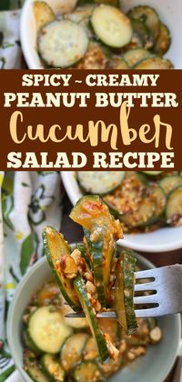 Refreshing Peanut Butter Creamy Cucumber Salad - Slice of Jess