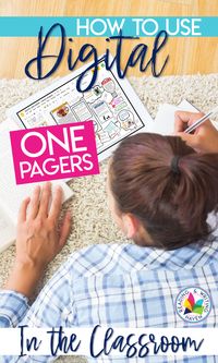 Ideas for using digital one pagers in the classroom! #MiddleSchool #HighSchool #English #Reading