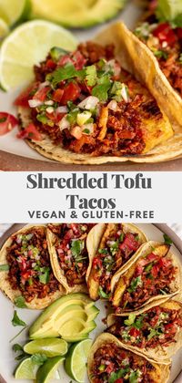 These Orange Chipotle Shredded Tacos are loaded with tofu that is coated in a sweet, smoky citrus sauce and stuffed into tortillas with some roasted plantain. Easy to make and the perfect weeknight meal.