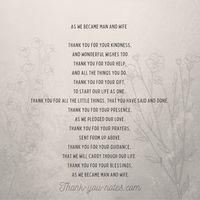 Wedding Thank You Poems#4