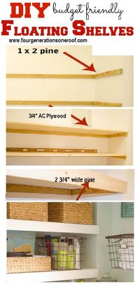 DIY "floating" shelves