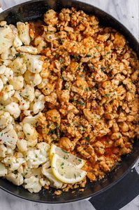 Garlic Butter Turkey with Cauliflower - #turkey #cauliflower #eatwell101 #recipe - A rich and indulgent bowl of comfort with a healthy twist! - #recipe by #eatwell101