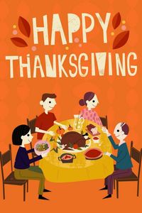 Happy Thanksgiving poster for your warm Thanksgiving party | Displate - get yours now!