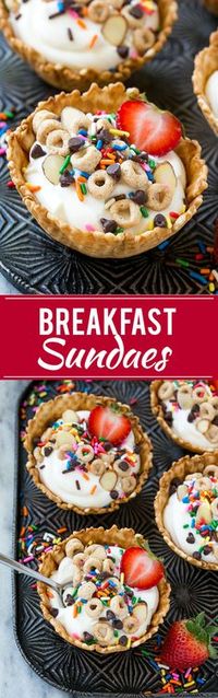 Breakfast Sundae Recipe | Fruit and Yogurt Recipe | Easy Breakfast Recipe | Cheerios Recipe