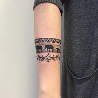 Mandala Elephant Bracelet Tattoo Designs