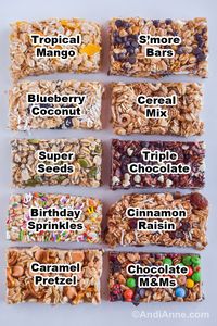 10 No Bake Granola Bars