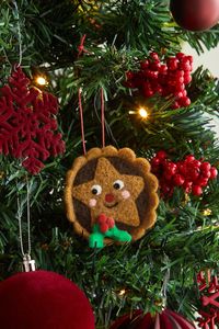 Brown Felt Mince Pie Christmas Bauble - Image 1 of 4