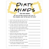 Dirty Minds Bachelorette Game | Shop Gold Hearts Bachelorette Games – OhHappyPrintables