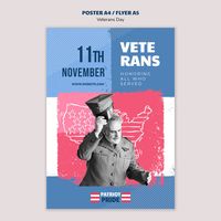 Download this Free PSD File about Vertical poster template for usa veteran's day celebration, and discover more than 169 Million Professional Graphic Resources on Freepik. #freepik #psd #holiday #american #vertical