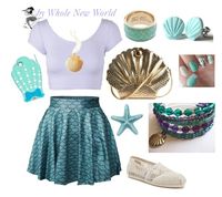 "Ariel" by kyera ❤ liked on Polyvore featuring Ted Baker, TOMS and ValfrÃ©