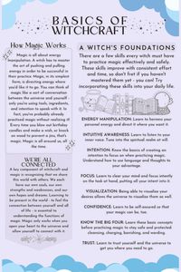 Unlock the mysteries of witchcraft with our beginner's guide! Learn about the essential tools, rituals, and practices to start your magical journey. Perfect for those new to the craft or looking to deepen their knowledge. Discover the basics and enhance your spiritual path today!  #Witchcraft #Magick #WitchyBasics #Spirituality #BeginnerWitch #Mystical #Pagan #Wicca